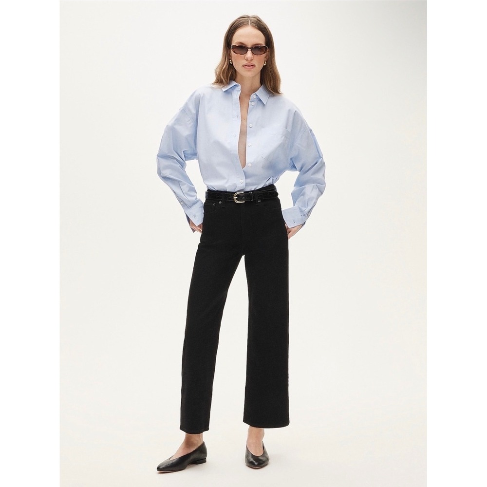 J.Crew Slim-Wide High Rise Cropped Jeans Black Rinse Size 28